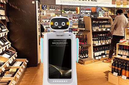 移動(dòng)大屏導購機器人